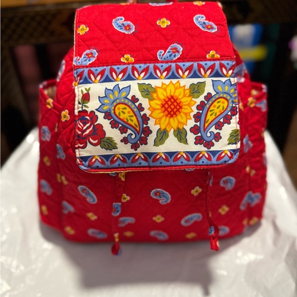 Vibrant Red Paisley Women's Bag - Picture 1 of 5